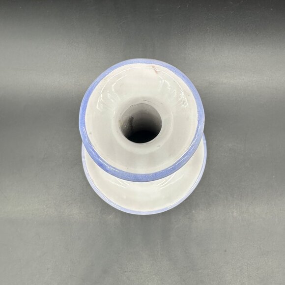 Vintage Dieulefit France PHP Art Pottery Candle Holders Purple Cottagecore - Picture 6 of 11